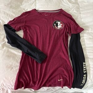 Nike Women's Garnet and Black Florida State Top